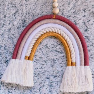 Arc-en-ciel terracota beige blanc jaune soleil